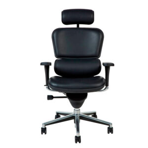 Silla oficina Ejecutiva Ergohuman malla o cuero Negro - Imagen 4