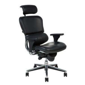 Silla oficina Ejecutiva Ergohuman malla o cuero Negro - Imagen 3