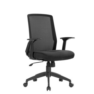 Silla oficina Operativa Cuba alta Br. Reg o Fijo Negro - Imagen 3