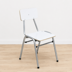 silla escolar apilable blanca Nº1-2-3